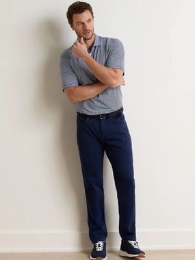 PETER MILLAR Crown Cotton Canvas Five-Pocket Pant Navy 36